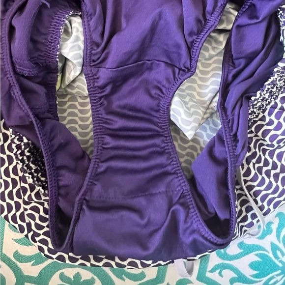 Nike Dri Fit Athletic Shorts Purple/Lime Green Shorts Size M - Picture 5 of 6